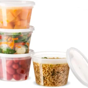 Packaging, Lunch Bowl, Round, Disposable with Lid